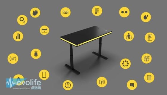 智能辦公桌：可充電調(diào)高測心率還能提示開窗