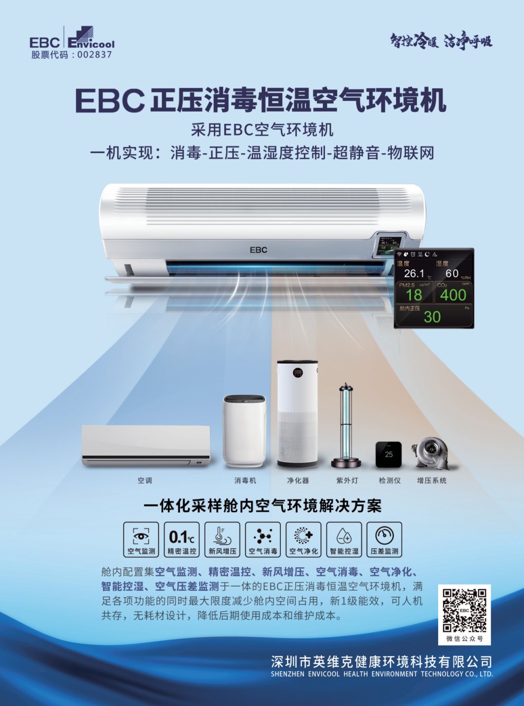 熱門賽道核酸檢測亭 EBC恒溫恒濕消毒凈化空氣環(huán)境機以一抵多(圖2)