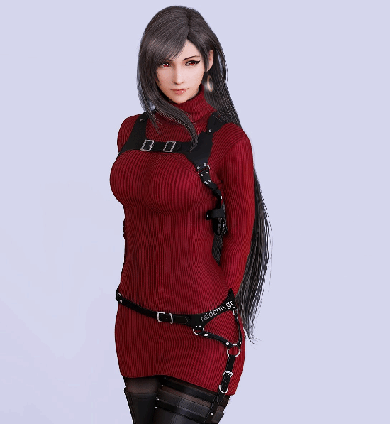 給蒂法穿上其他女角色衣服：淡妝濃抹總相宜