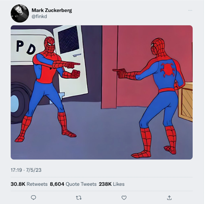 扎克伯格偷襲馬斯克一年后:推特殺手只想歲月靜好(圖3) 扎克伯格偷襲馬斯克一年后:推特殺手只想歲月靜好