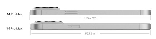 iPhone 15 Pro Max與14 Pro Max對比：明顯更厚了！妥妥半斤機