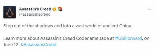 3A級RPG大作 《刺客信條》手游確認(rèn)：背景為古代秦朝