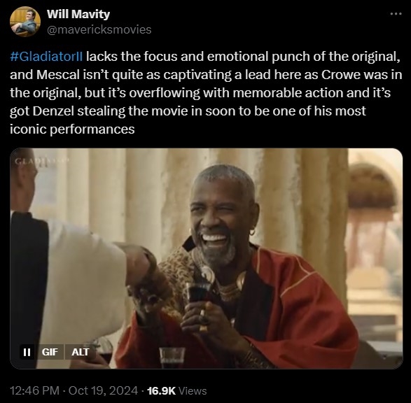 《角斗士2》試映 觀眾反響強烈