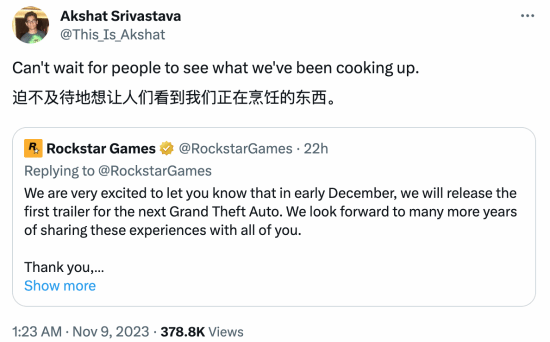 PS官方：《GTA6》預(yù)告片將會引爆互聯(lián)網(wǎng)