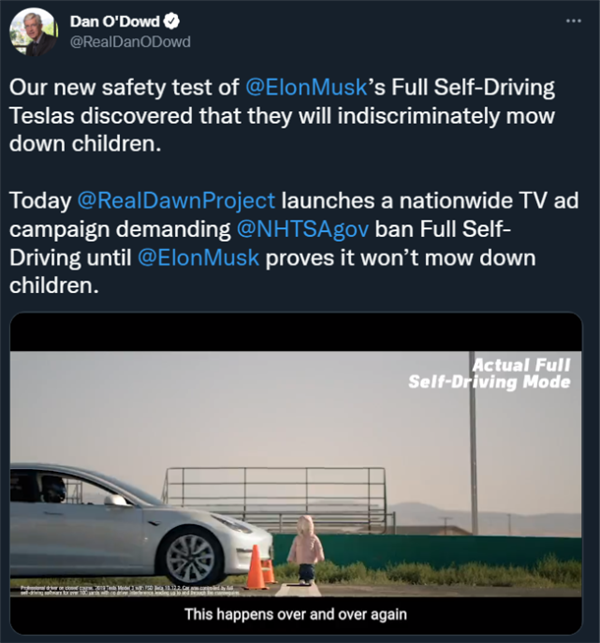 特斯拉最豪黑粉！超級碗砸400萬炮轟FSD：危害公眾不該上路