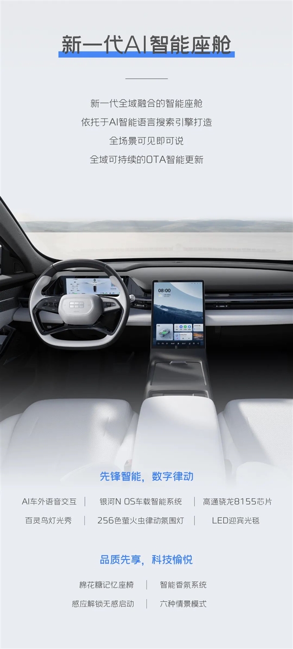 劍指比亞迪秦PLUS DM-i！吉利銀河L6配置公布：虧電油耗4.55升