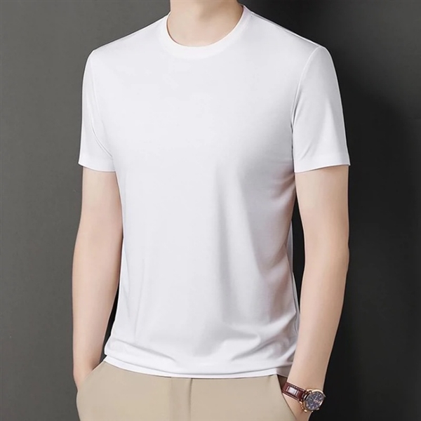 24年夏季新款：羅蒙純色冰絲短袖14.9元狂促