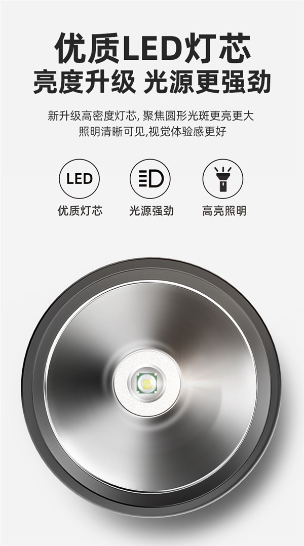 一鍵點亮黑夜！神火S33A手電筒：6000mAh到手6.8元