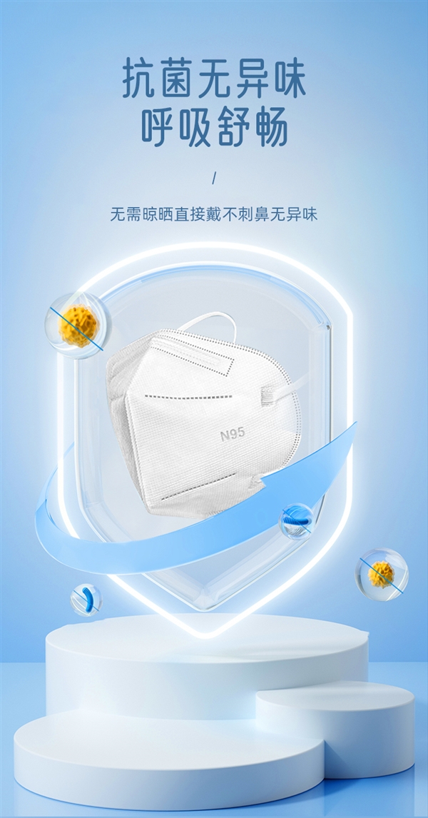 跌破0.5元：阿里健康大藥房勁度N95口罩0.49元/片（獨立包裝）