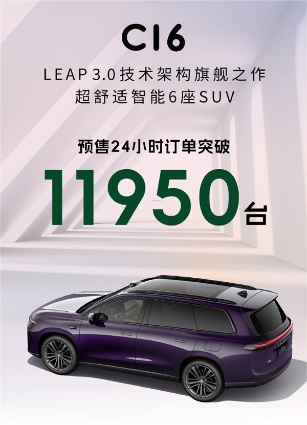 滿配不超20萬(wàn)！零跑C16預(yù)售24小時(shí)訂單接近1.2萬(wàn)