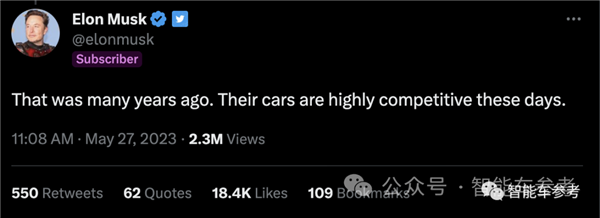 被比亞迪奪走全球電車之王 馬斯克回應(yīng)了：耐人尋味