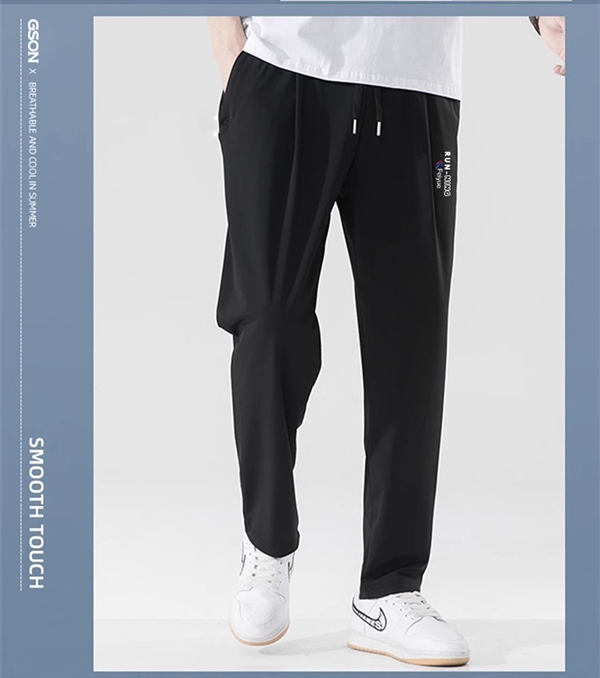 吸濕排汗清爽透氣：飛躍冰絲長褲35元/條狂促（日常69.9元）