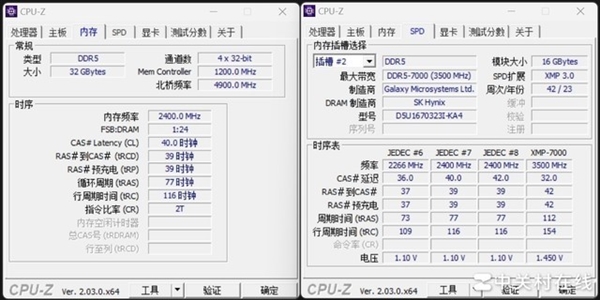 影馳名人堂HOF Pro DDR5-7000內(nèi)存上手:狂超8266MT/s(圖7) 影馳名人堂HOF Pro DDR5-7000內(nèi)存上手:狂超8266MT/s