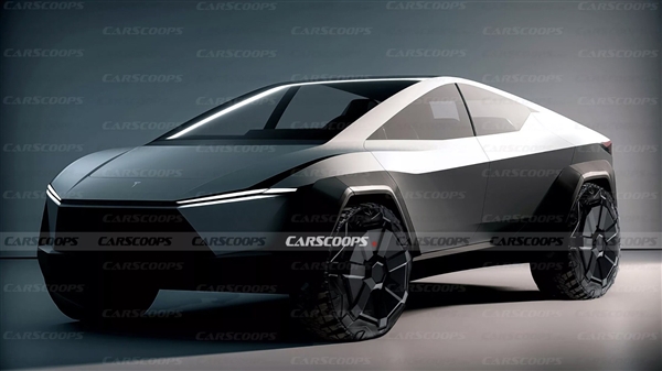 特斯拉計劃在德生產(chǎn)入門電動車 最新效果圖曝光：賽博皮卡變種