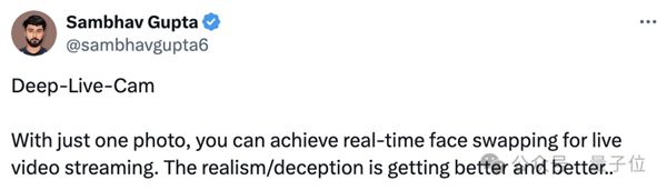 直播版Deepfake太恐怖：單張照片實時視頻換臉