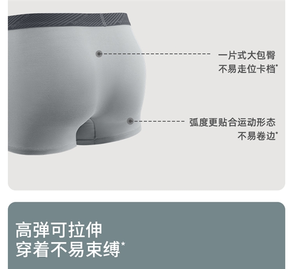 裸感強(qiáng)透氣！蕉下男士莫代爾四角褲：3條到手49元（日常89）