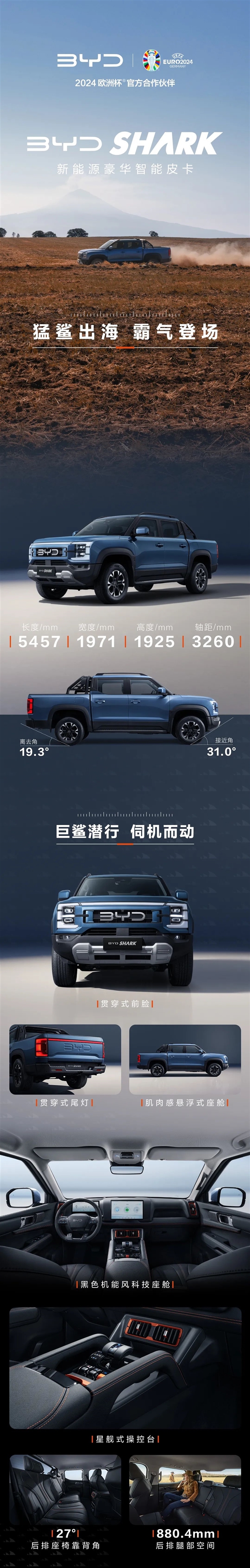 41.6萬元 一圖讀懂比亞迪皮卡“鯊魚”：全球首創(chuàng)縱置EHS插混