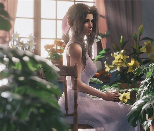 粉絲制《最終幻想7：重制版》蒂法愛麗絲美圖 春光無限好