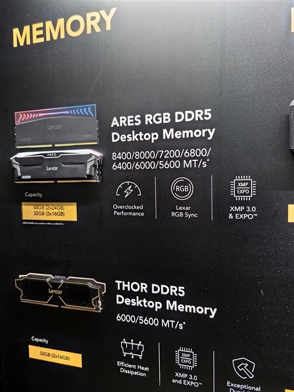 雷克沙頂級存儲首次亮相：PCIe 5.0 SSD沖上12GB/s、DDR5內(nèi)存飆到8400MHz