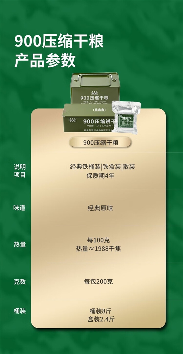 有余糧心不慌 ！900壓縮餅干8斤速囤：券后88元支持24期免息