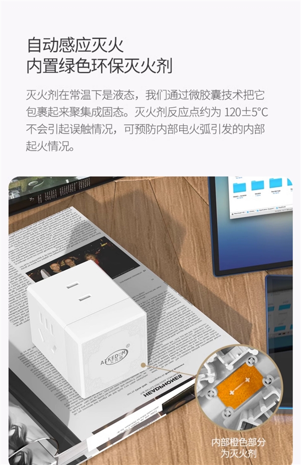 1C+2A+14孔：主動(dòng)滅火魔方插頭19.9元探底發(fā)車