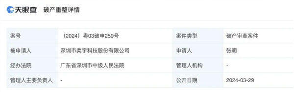 500億泡沫破裂！折疊屏手機(jī)鼻祖柔宇科技被申請破產(chǎn)審查