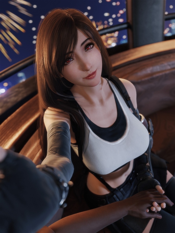 粉絲制《最終幻想7：重制版》蒂法愛麗絲美圖 春光無限好