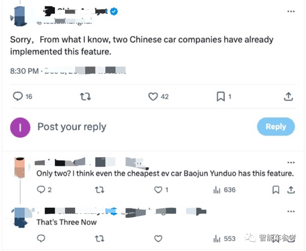 馬斯克劇透特斯拉無人泊車 網(wǎng)友：落后中國汽車了