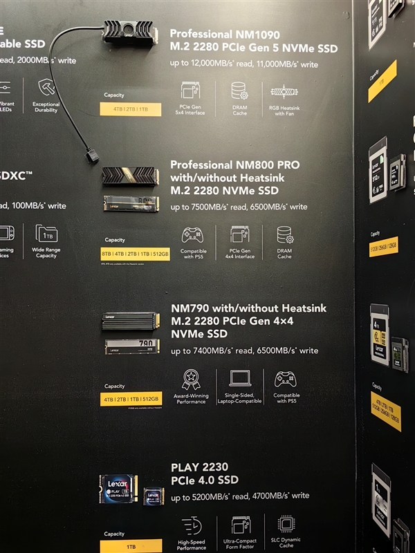 雷克沙頂級存儲首次亮相：PCIe 5.0 SSD沖上12GB/s、DDR5內(nèi)存飆到8400MHz