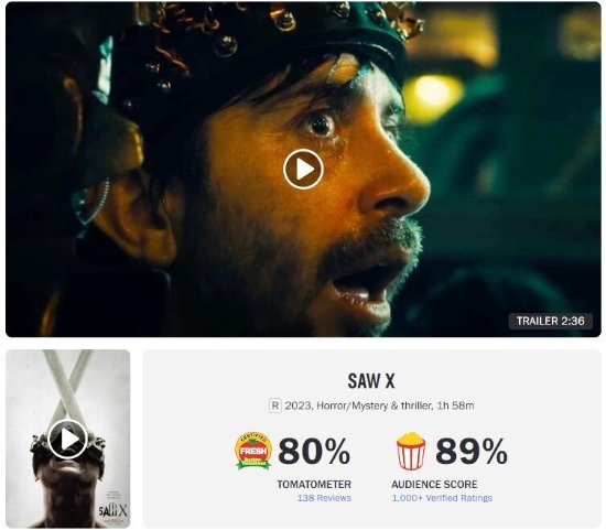 系列最高口碑！《電鋸驚魂10》10月20日上線網(wǎng)播