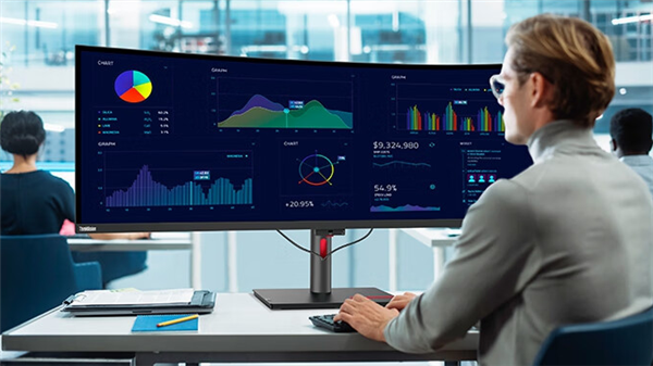 8999元 聯(lián)想49英寸曲面屏開售：雙2K IPS面板、100W反向供電