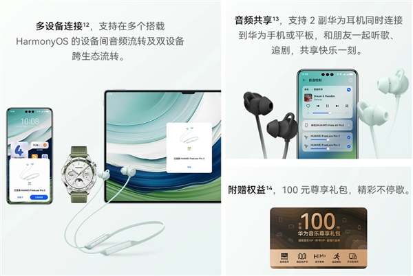 為P70打頭陣！華為FreeLace Pro 2發(fā)布：首發(fā)599元