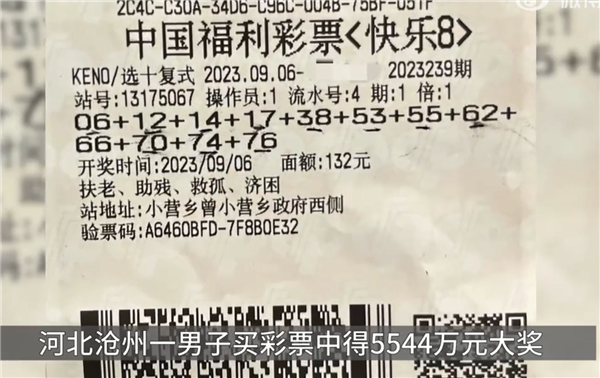 男子中5544萬大獎(jiǎng) 直言不躺平也不揮霍：我有車有房很淡定 網(wǎng)友點(diǎn)贊