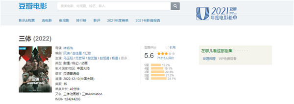 《三體》動畫口碑直降！豆瓣跌破6分 網(wǎng)友發(fā)現(xiàn)人臉模型重復(fù)利用