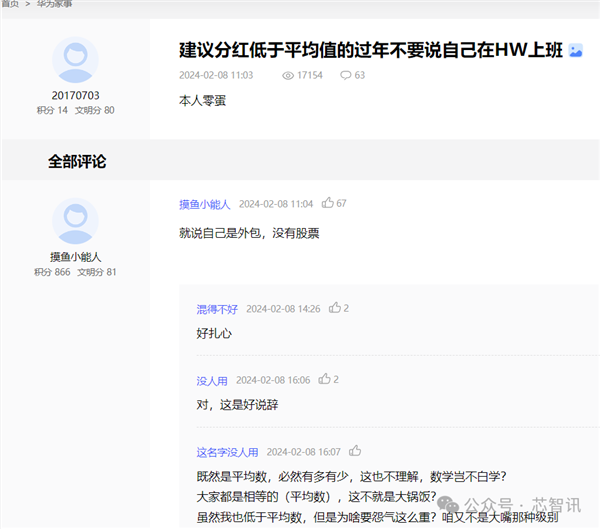 人均分紅55萬元 疑華為員工吐槽：10年老員工才能拿的到！