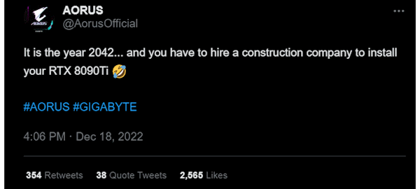 德國(guó)工地驚現(xiàn)“RTX 8090 Ti”！顯卡廠商都被折服了：忍不住轉(zhuǎn)發(fā)