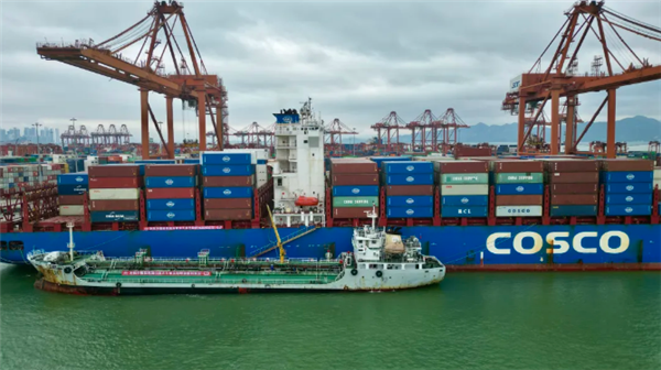 3850噸B24！我國(guó)最大單船用生物燃料油加注成功