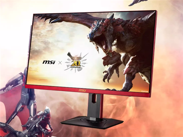 微星與《怪物獵人》聯(lián)名顯示器上市：紅色涂裝亮眼、180Hz超高刷