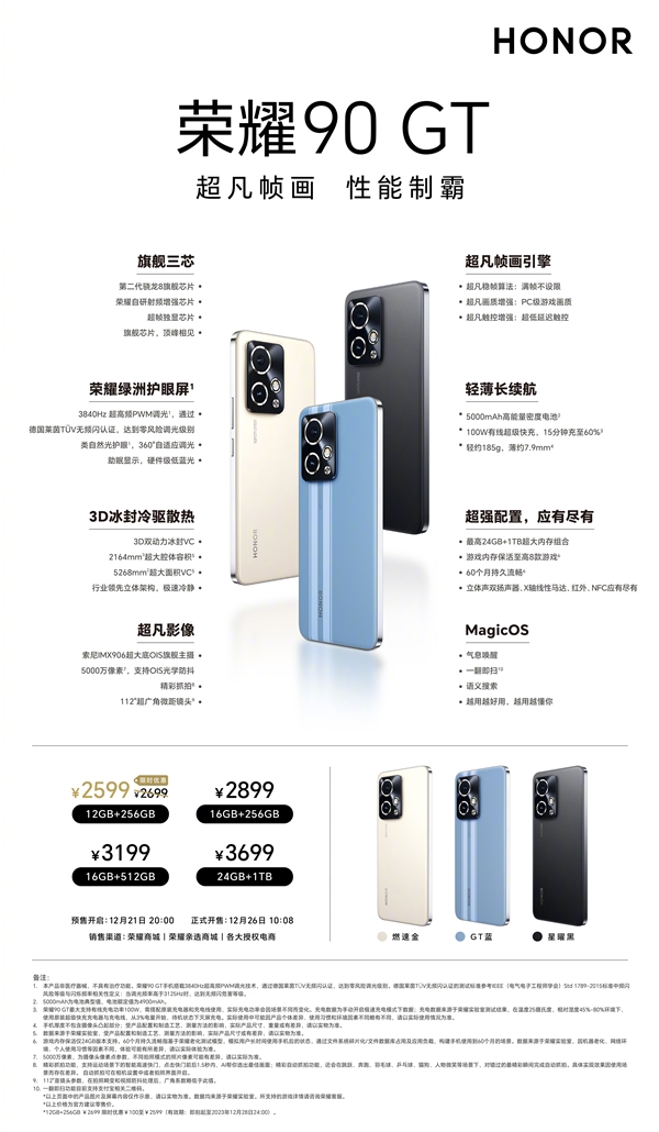 2599元！一文了解榮耀90 GT：同檔位性能最強(qiáng)
