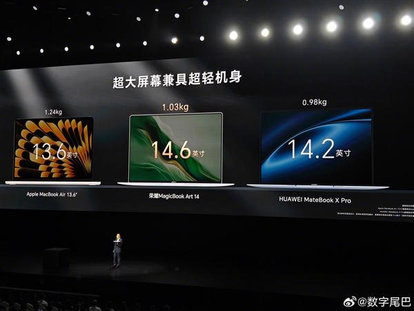 榮耀跟友商980g輕薄本相差50g 趙明：你都有強大的MagicBook Art 14了還要什么自行車