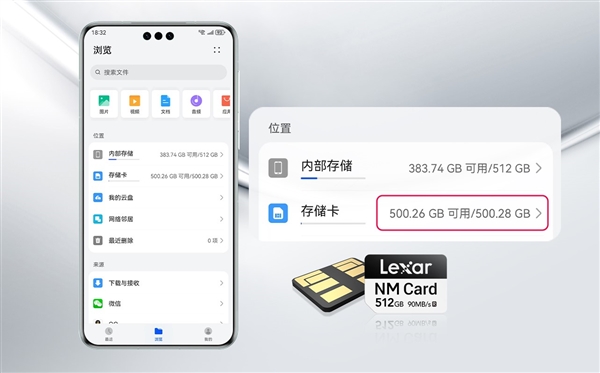 Lexar雷克沙全球首發(fā)512GB NM Card存儲卡：與華為Mate 60完美兼容