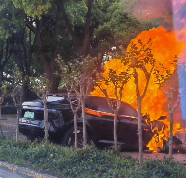 一阿維塔11事故后猛烈燃燒 網(wǎng)友曝內(nèi)情：撞上電動(dòng)自行車(chē)了