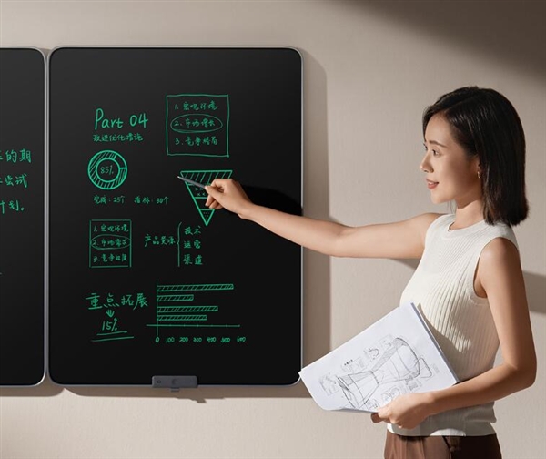 239元 小米米家液晶黑板39英寸深灰色上架：無粉塵污染