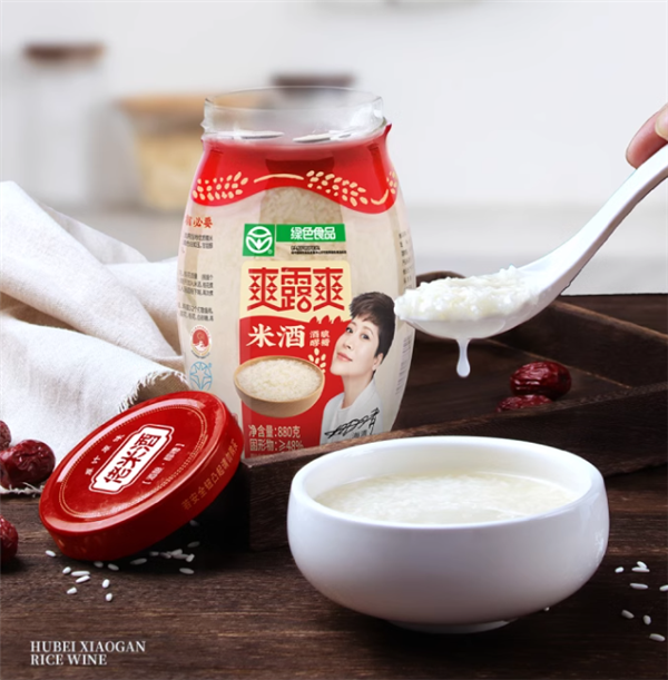 軟糯香甜 爽露爽孝感米酒880gx2瓶17.8元包郵