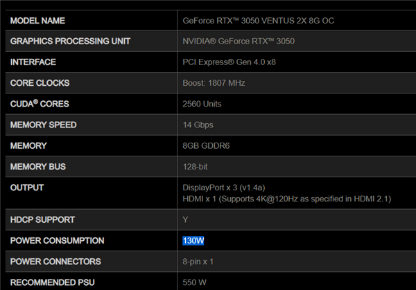 入門卡發(fā)布1年還要1799元起！RTX 3050偷偷變“心”：功耗節(jié)省15W