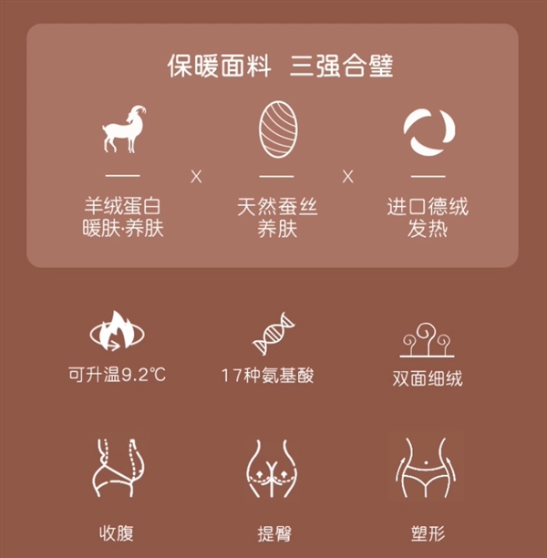 大額券手慢無:簡云德絨+莫代爾+蠶絲保暖秋衣套裝69元清倉(圖5) 大額券撿漏手慢無:簡云德絨+蠶絲秋褲29.9元清倉