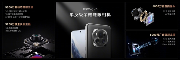 首發(fā)1.8億像素潛望長焦！榮耀Magic6系列搭載單反級鷹眼相機(jī)