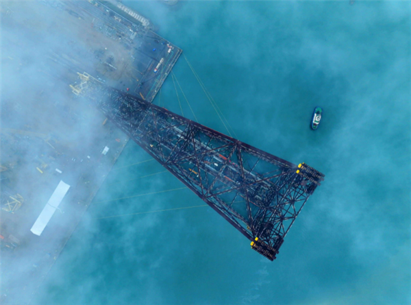 亞洲第一深水導管架！海基二號海上安裝就位