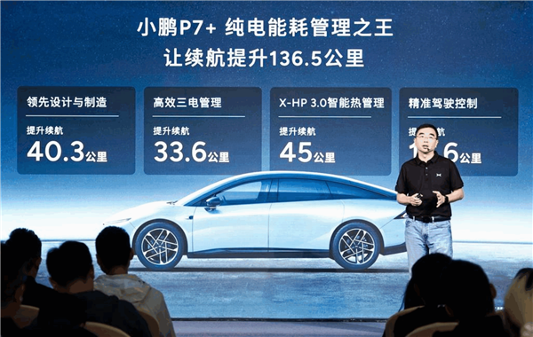 小鵬P7+電耗低至11.6kWh/100km 每公里出行成本最低4分錢