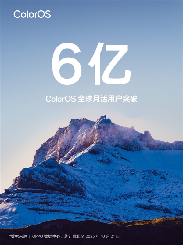 OPPO ColorOS宣布全球月活用戶破6億！新一代OS 11月16日見